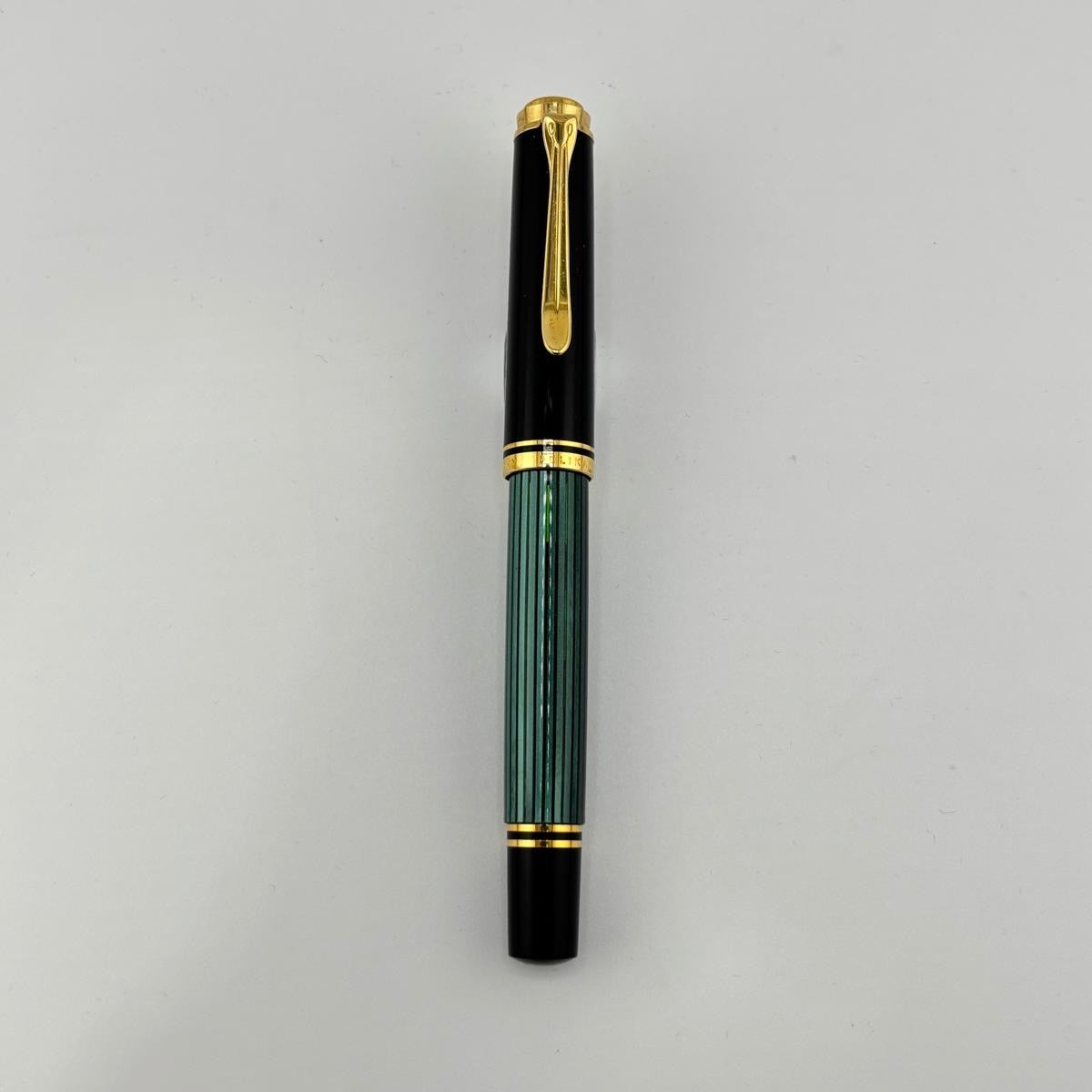 Pelikan M400 Green Stripped Barrel Black cap - Fountain Pen