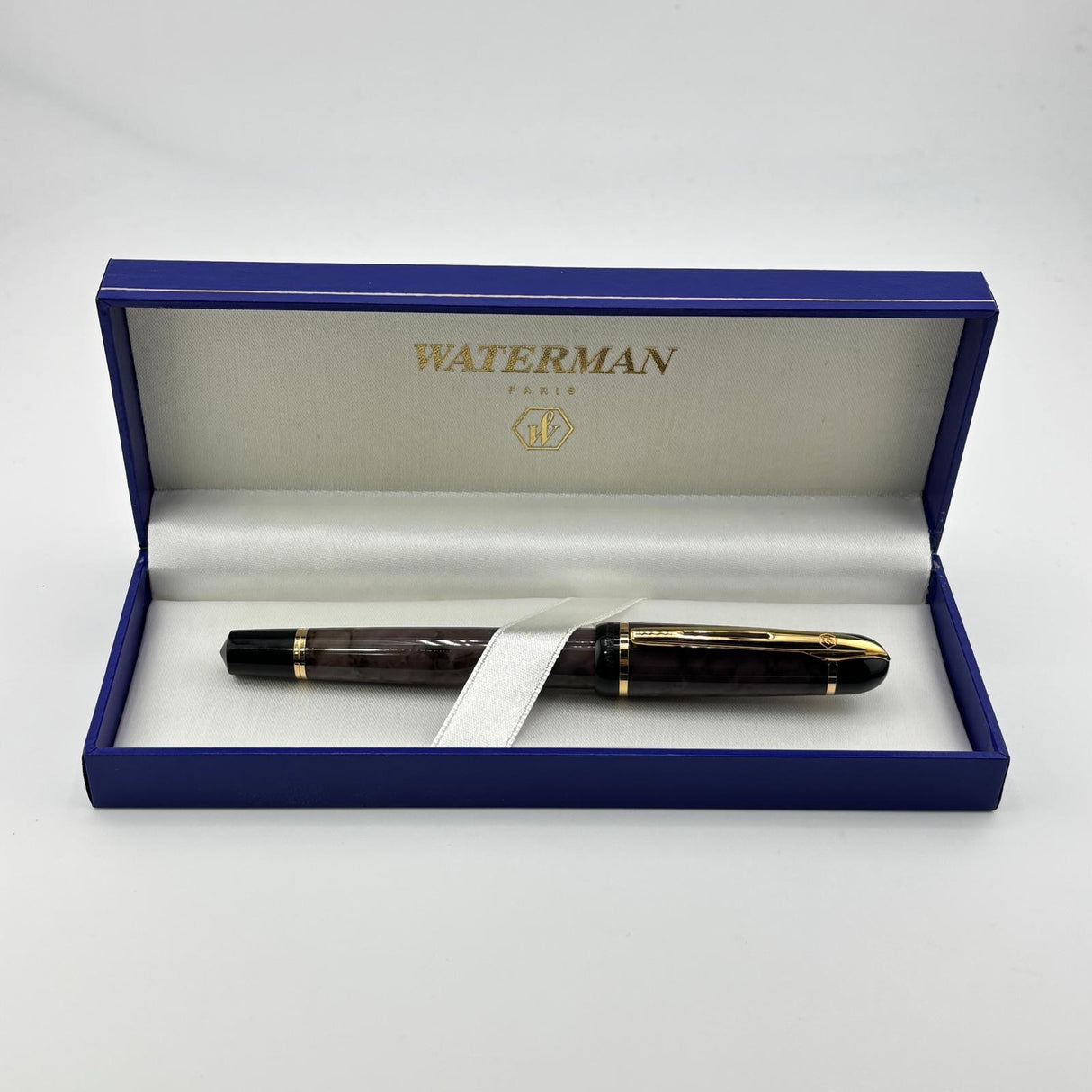 Waterman Phileas Grey Marble Gold trim -Roller Ball
