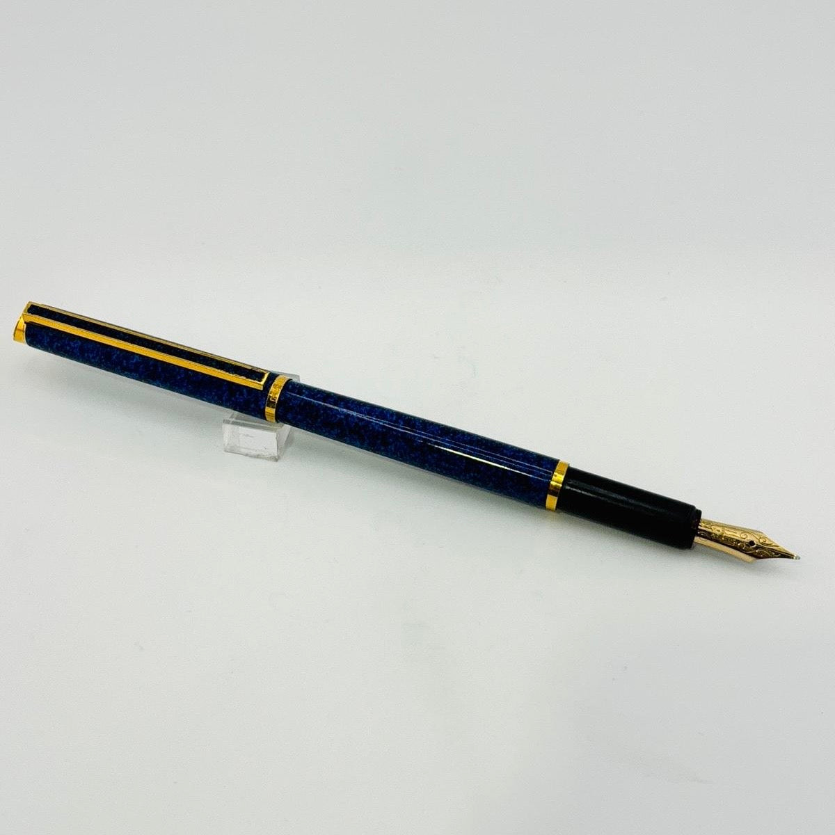 Dunhill Slim Blue Lacquer Gold Nib 14K - Fountain Pen