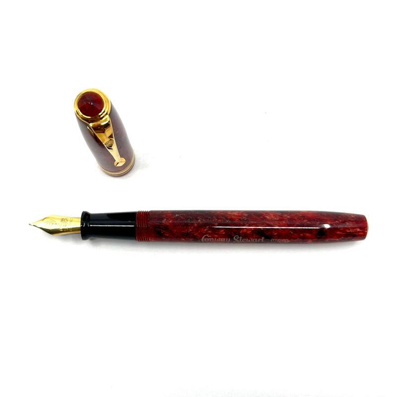 Conway Stewart Lustrous Marbled Scarlet Fountain Pen