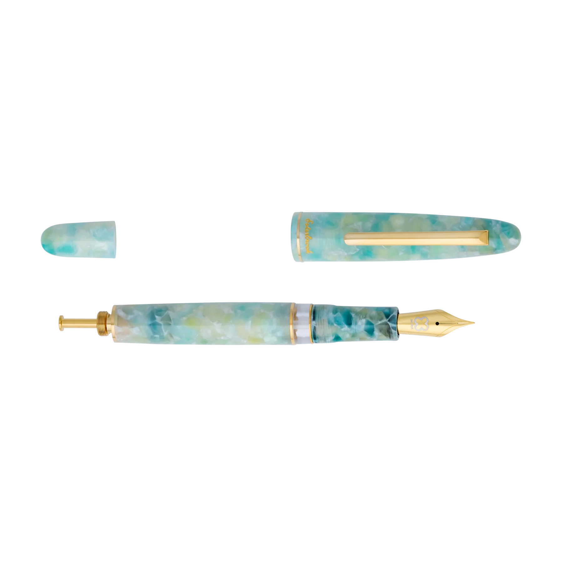 Esterbrook Estie Sea Glass with Gold Trim -  Fountain Pen (Button Piston)