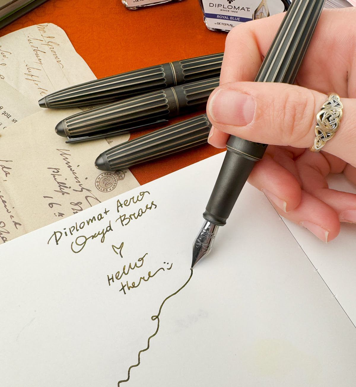 Diplomat Aero Oxyd Brass 14kt Nib - Fountain Pen