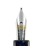 Conklin Nozac Word Gauge Demonstrator Blue and Red Celluloid (made by Visconti circa 2006) i-  Broad 18kt Gold Nib
