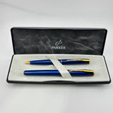 Parker Inflection Blue Metallic Lacquer - Rollerball and Ballpoint