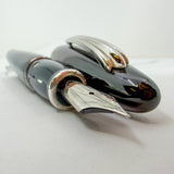Nettuno (Italy)  Trident Lustrous Blue Limited Edition  Fountain Pen - Fine 18kt Gold Nib
