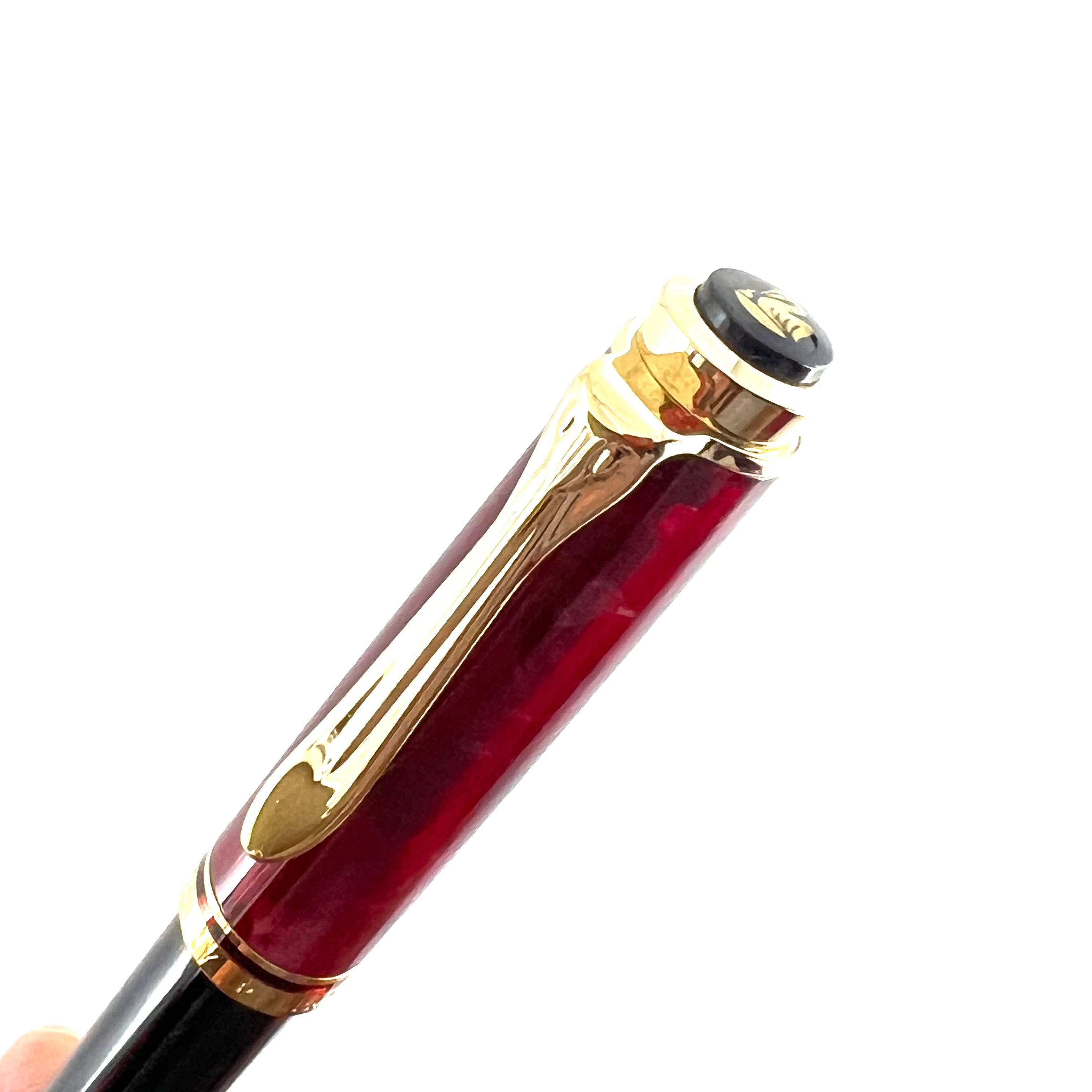 Pelikan Souveran K320 RUBY-RED ボールペン Pelikan K320 Burgundy Red Marbled Ballpoint Pen – Fountain