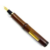 Sailor Susutake Rare Ancient Smoked Bamboo Fountain Pen - Naginata Togi 21kt Gold Medium/Fine Nib by Nagahara Sr.