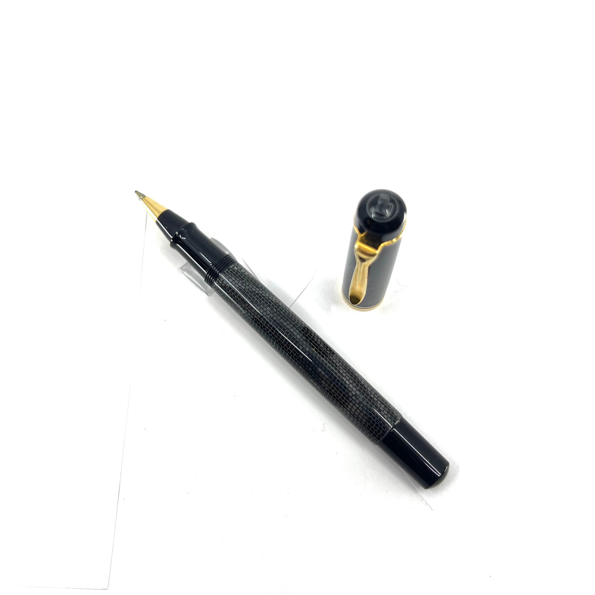 Pelikan Rare & Unusual R250 Rollerball - Resin Barrel In Gray Lizard Design/Black Cap