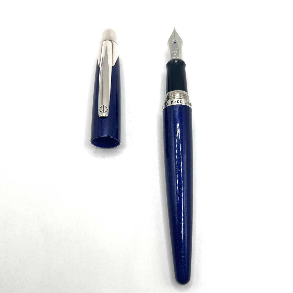 Alfred Dunhill AD2000 Cobalt Blue Galaxy Fountain Pen-  Medium 18kt Gold Nib