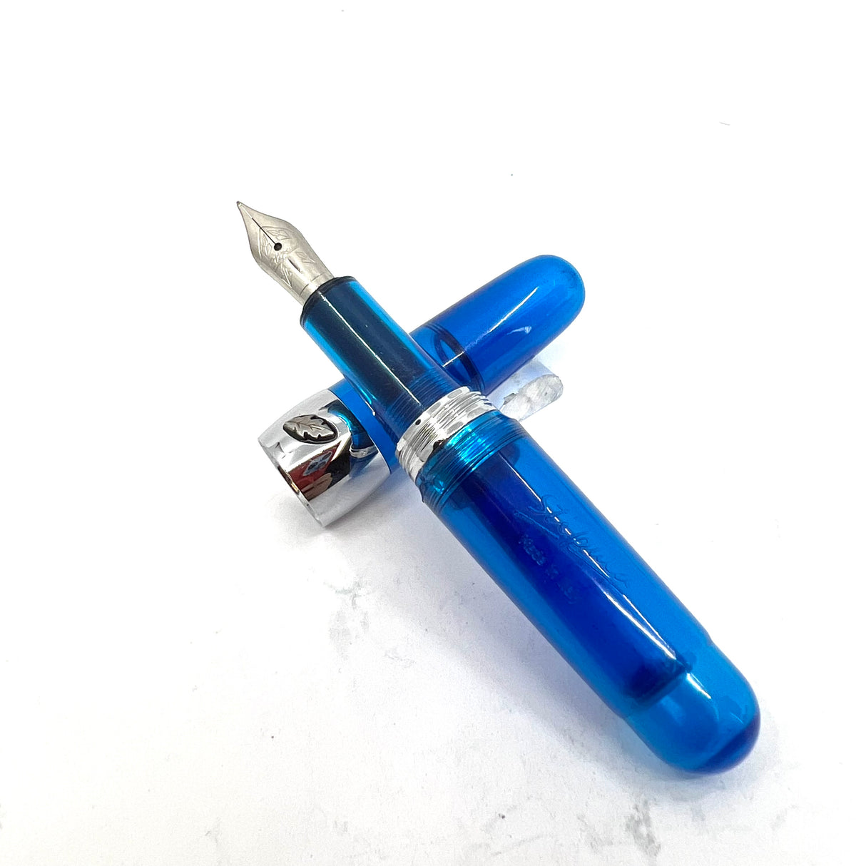 Stipula Passaporto Transparent Blue Resin Mini Fountain Pen