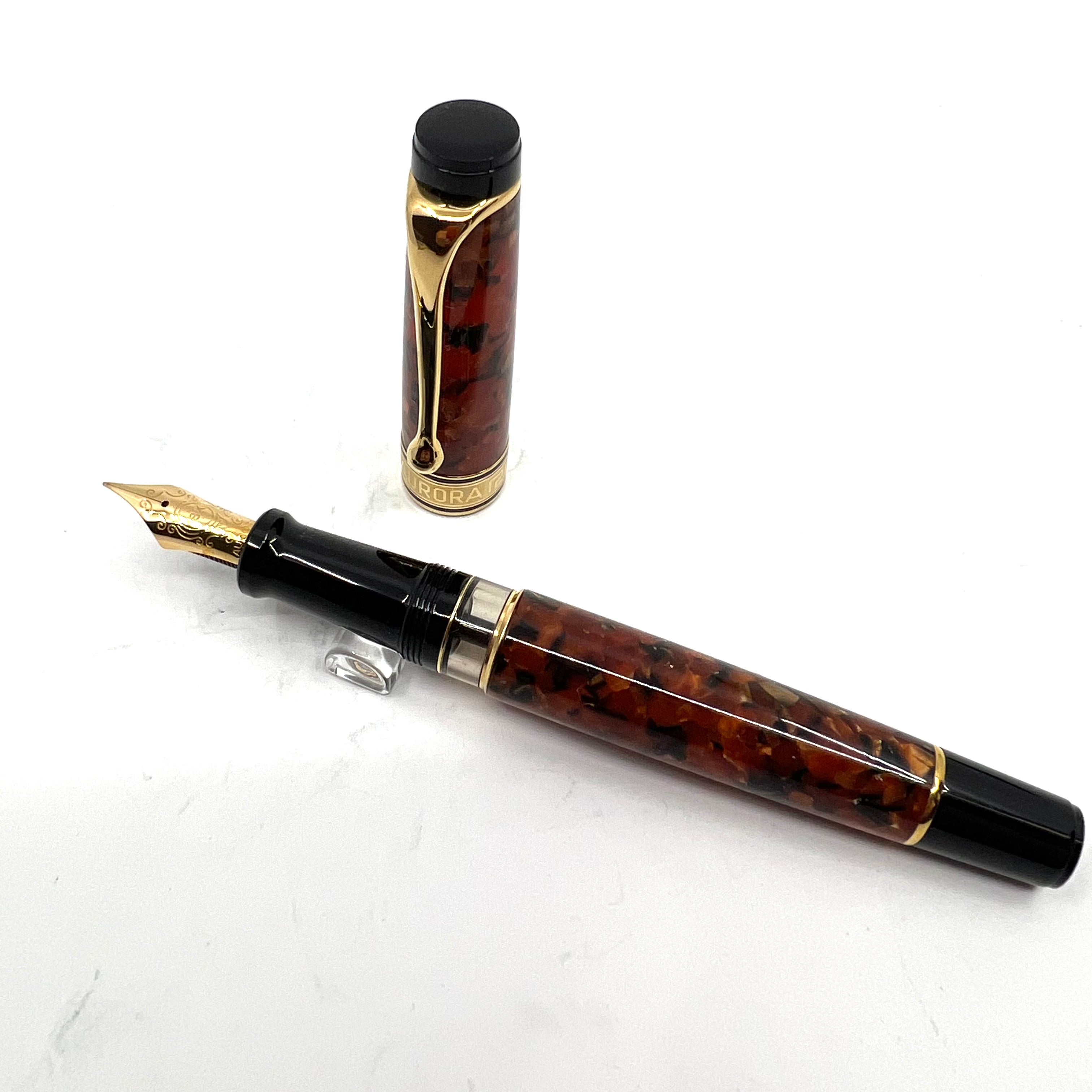 Aurora 365 Optima Marbled Brown Limited Edition Fountain Pen