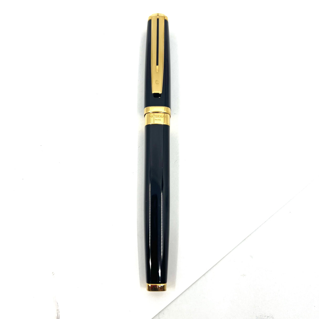 Waterman Oversized Exception Black Fountain Pen -  4-Sided Body - Stub 18K Nib