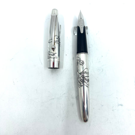 Pilot Sterling Silver Mt. Fuji & Wave Fountain Pen