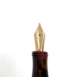 Stipula Facetted Bronze & Bordeaux Marble Fountain Pen