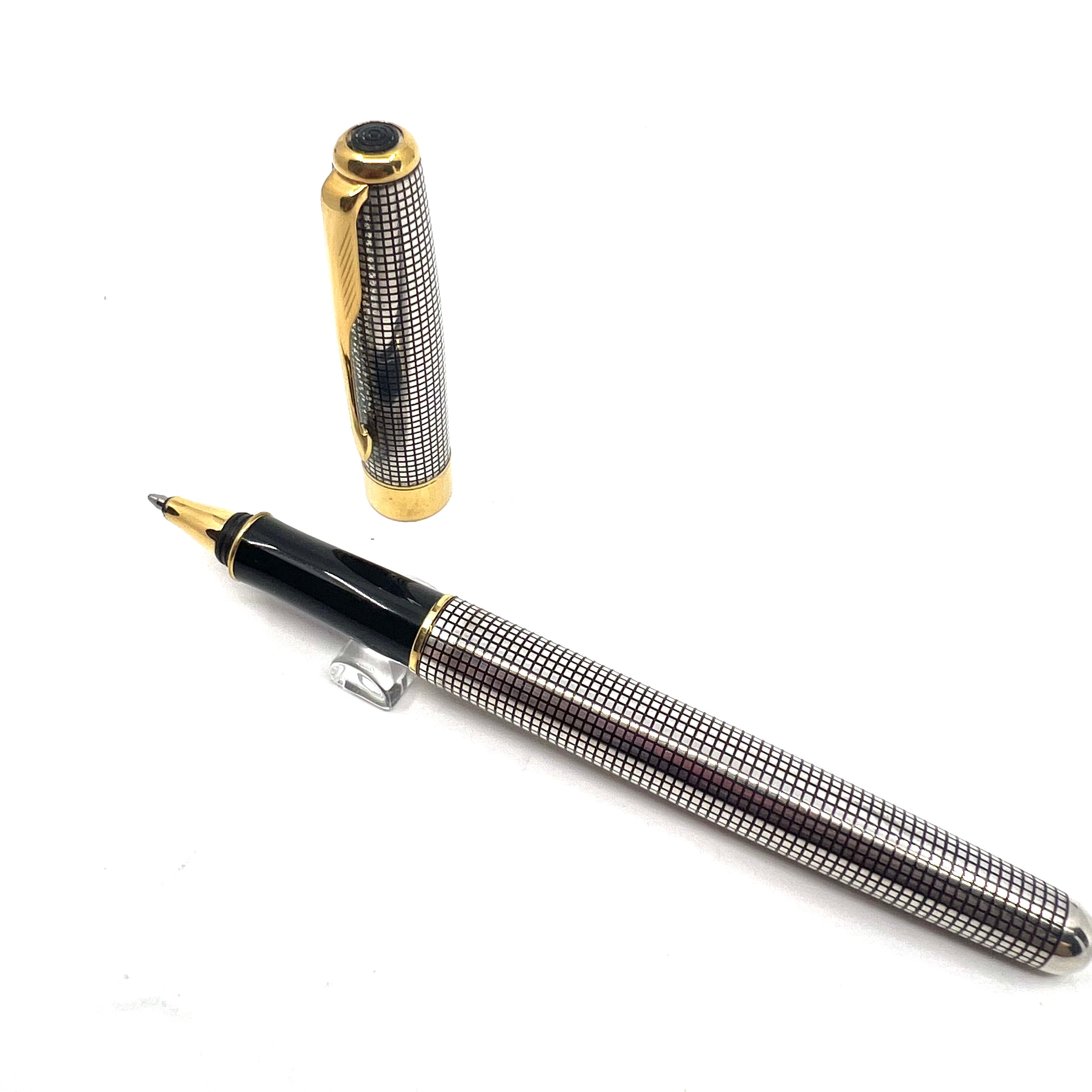 Parker Cisele Cross-Hatch Sterling Silver Rollerball (1996