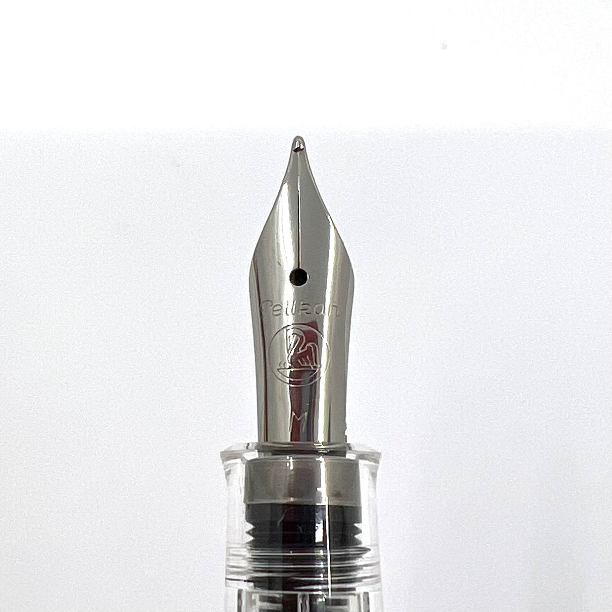 Pelikan M205 Clear Transparent Fountain Pen - Medium Stainless Steel Nib