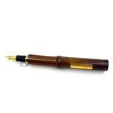 Sailor Susutake Rare Ancient Smoked Bamboo Fountain Pen - Naginata Togi 21kt Gold Medium/Fine Nib by Nagahara Sr.