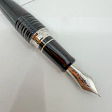 Pilot Black Lacquered Bamboo Metal Oversized Fountain  Pen - Fine 18kt Gold Nib