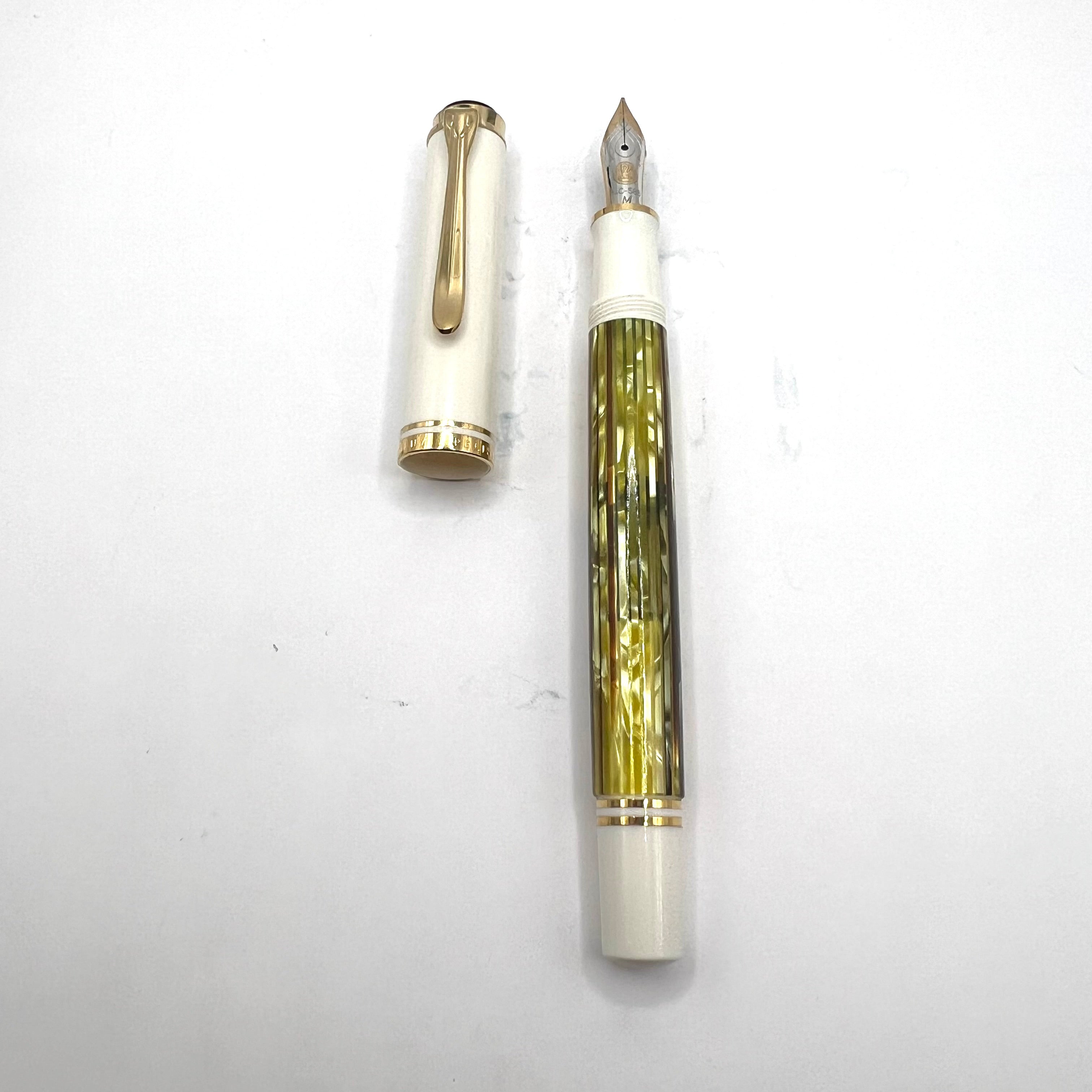 Pelikan M400 Honey Green Transparent Tortoise Fountain Pen (Ca