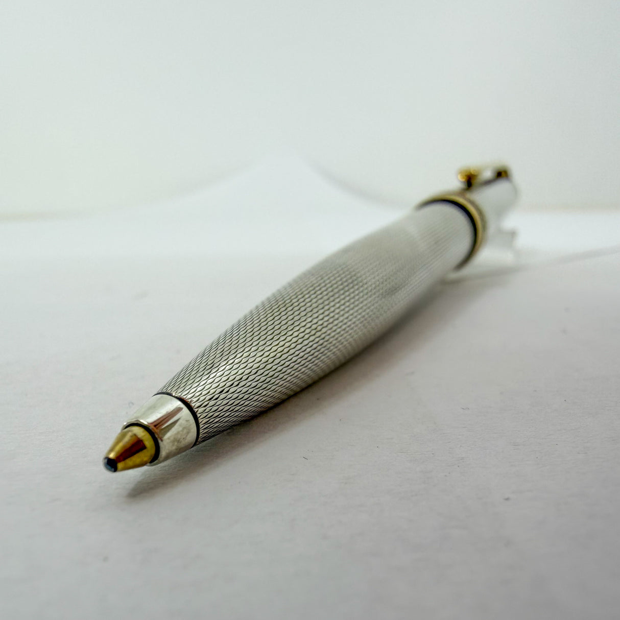 Montblanc Solitaire Sterling Silver Barleycorn Classique 164 Ballpoint Pen