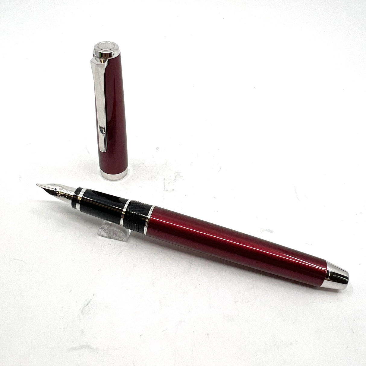 Pilot Falcon II Burgundy Red Metal Fountain Pen