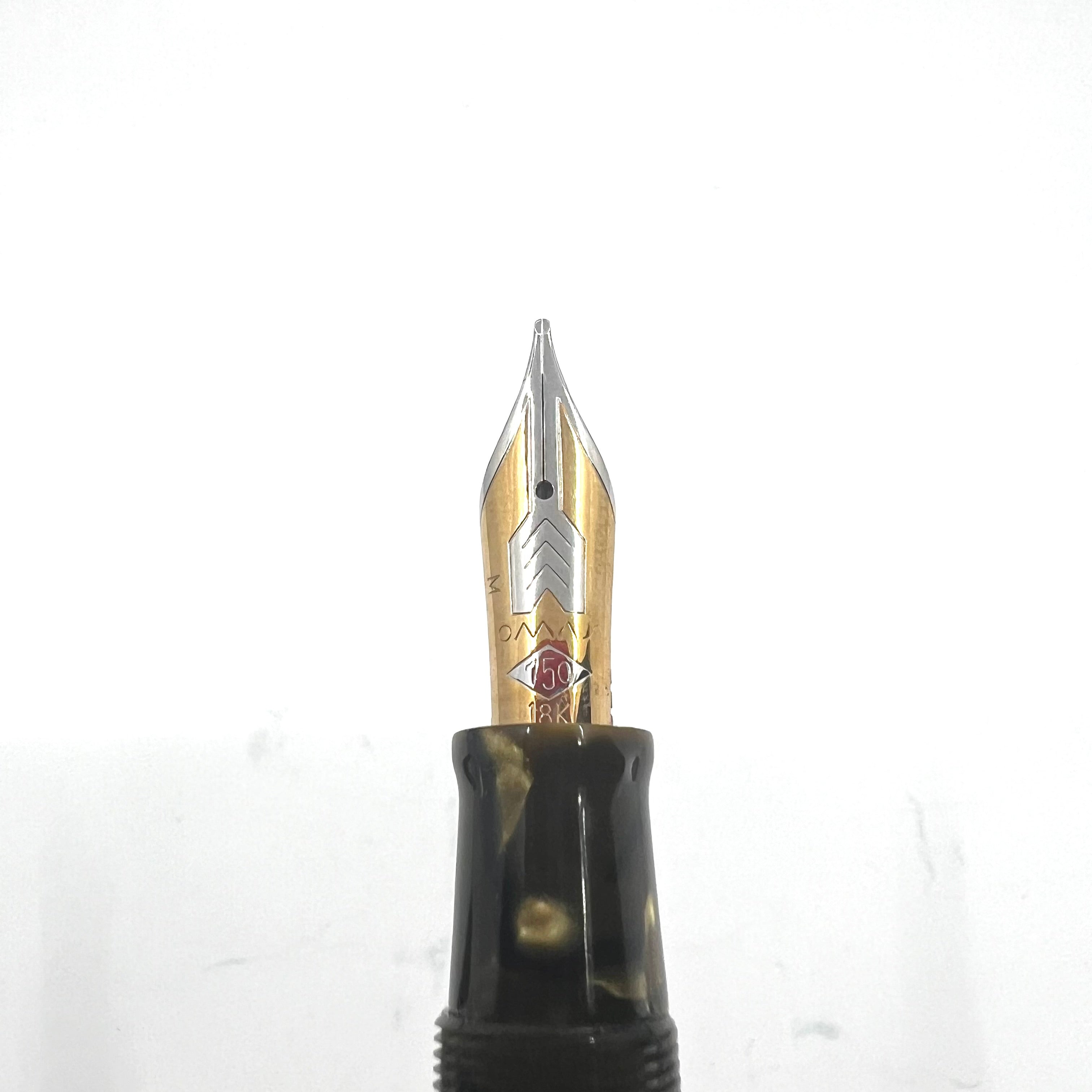 オリンパス　ペンFT Omas Paragon Green Saft Celluloid (1994) - Fountain Pen – Fountain