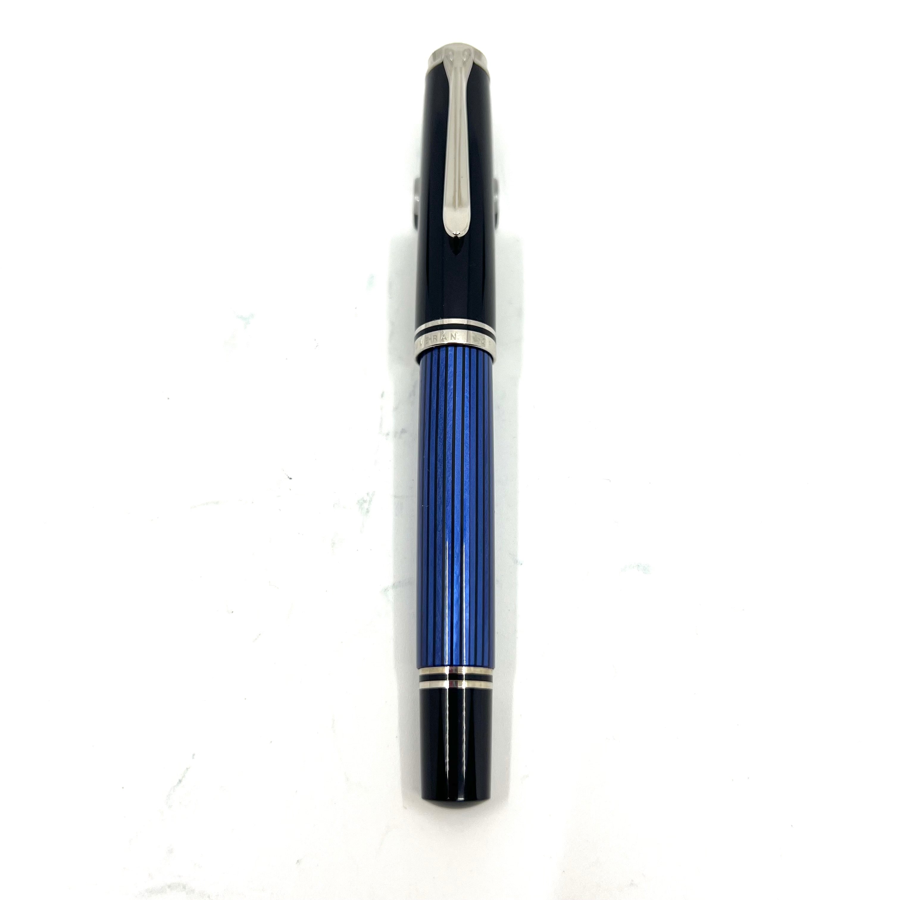 Pelikan M600　blue-stripe 青縞　M-nib　旧黒天冠 詳細ページ | 万年筆 ボールペンなど高級筆記具の販売・買取