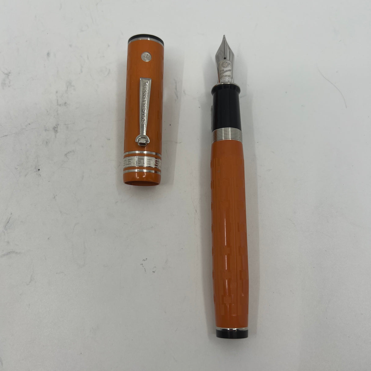 Wahl - Eversharp Decoband Gatsby Orange Chased Ebonite Fountain Pen