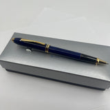 Cross Townsend Marbled Midnight Blue Selectip Rollerball with President George Bush Facsimile Signature & Presidential Seal Engraved on  both the Pen & Box!