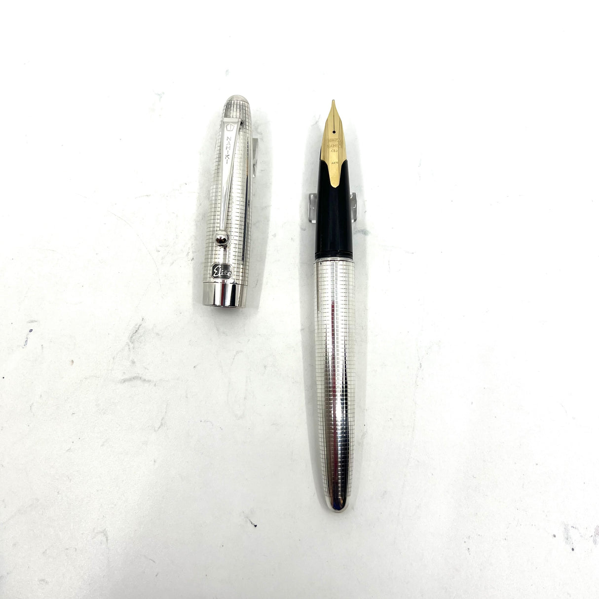 Pilot Namiki Cross-Hatched Sterling Silver Elite Fountain Pen