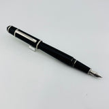 Cartier Diabolo Black Matte rubber touch Satin silver trim - Fountain Pen
