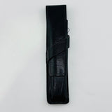 Parker Pen Case Lizard Black - hold one pen circa 1970