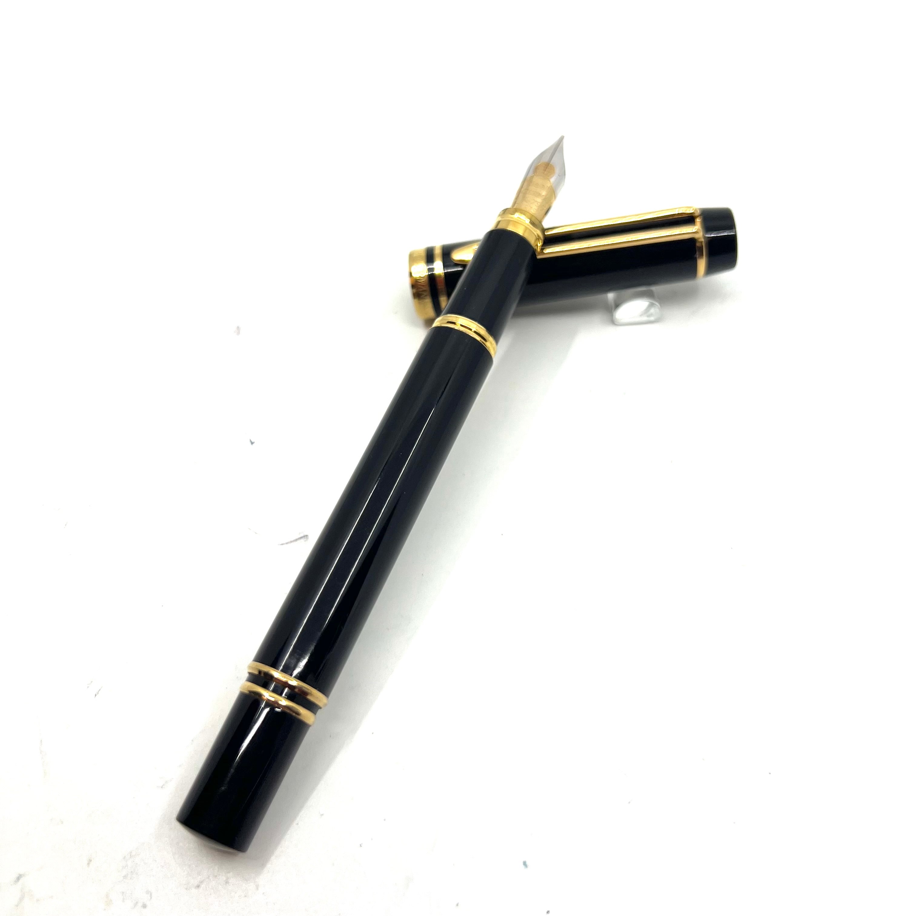 筆記具 WATERMAN Gentleman 100 Waterman Man 100 Black Fountain Pen – Fountain Pen Hospital