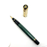 Pelikan Souveran R650 Rollerball - Gold Vermeil Cap - Green Striated Barrel