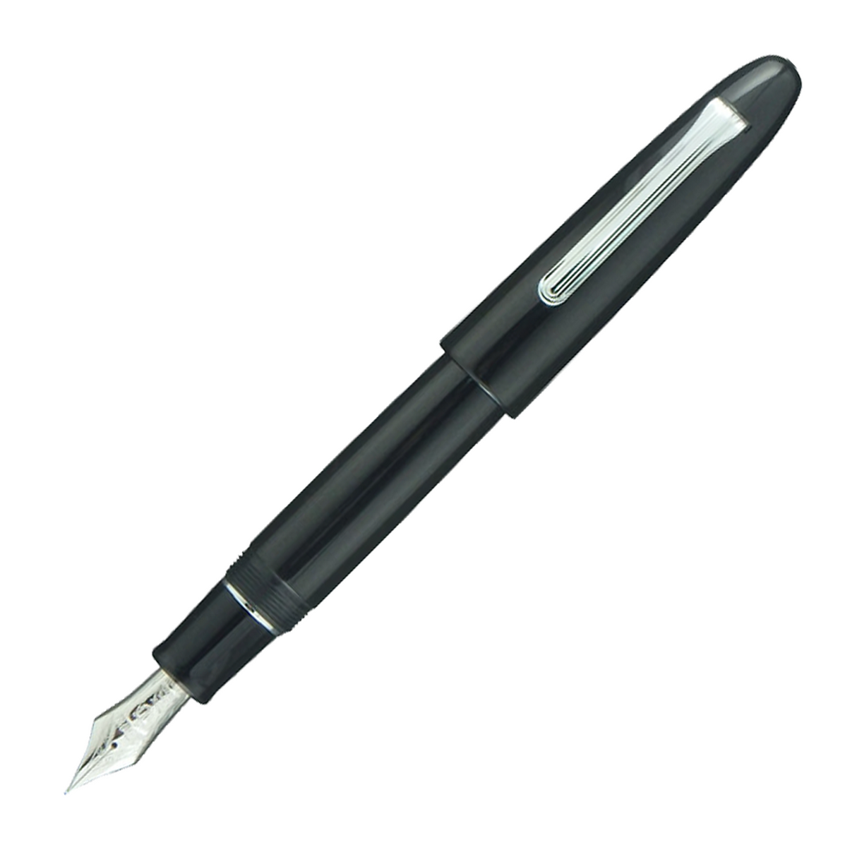 Sailor King of Pen Ebonite Black & Silver - Bespoke Fountain Pen (21kt Nib)