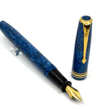 Conway Stewart Lustrous Marbled Blue Fountain Pen