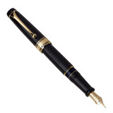 Aurora Optima Resin Black w/ Gold Plated Trim Fountain Pen