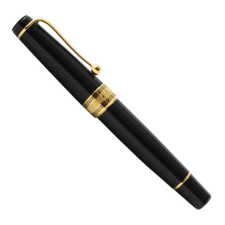 Aurora Optima Resin Black w/ Gold Plated Trim Fountain Pen