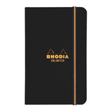 Rhodia Miscellaneous & Gifts Pocket Soft Black Cover Lined Notebook60 Perforated Sheets 3 1/2 in. x 5 1/2 in.