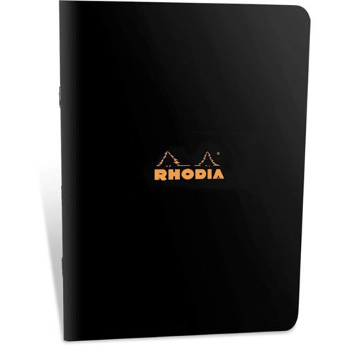 Rhodia Classic Notebooks Black Lined - 48 Sheets 6 in. x 8 1/4 in.