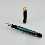 Pelikan M800 Green Striped 18K Gold nib Cursive Italic !