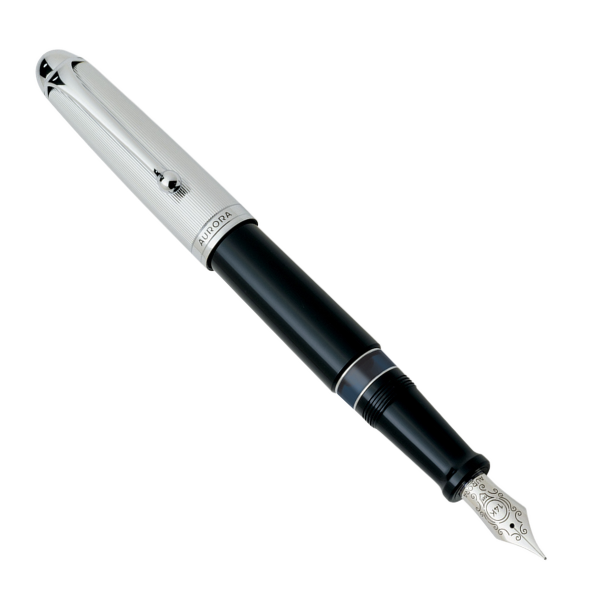 Aurora 88 Chrome Large w/ Chrome Cap Fountain Pen