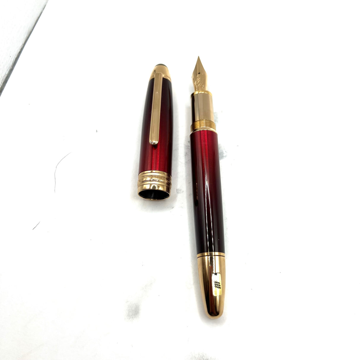 Montblanc Meisterstuck Solitaire Burgundy Lacquer Calligraphy