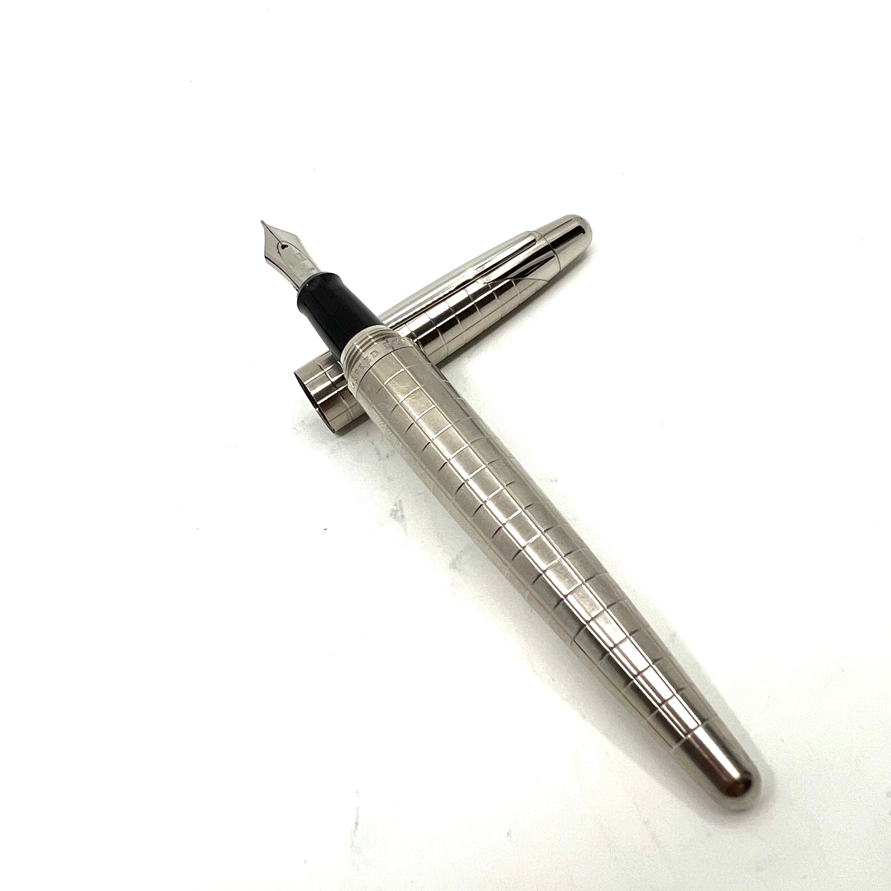 Dunhill AD2000 Brushed Stainless Steel Cross Hatch Design
