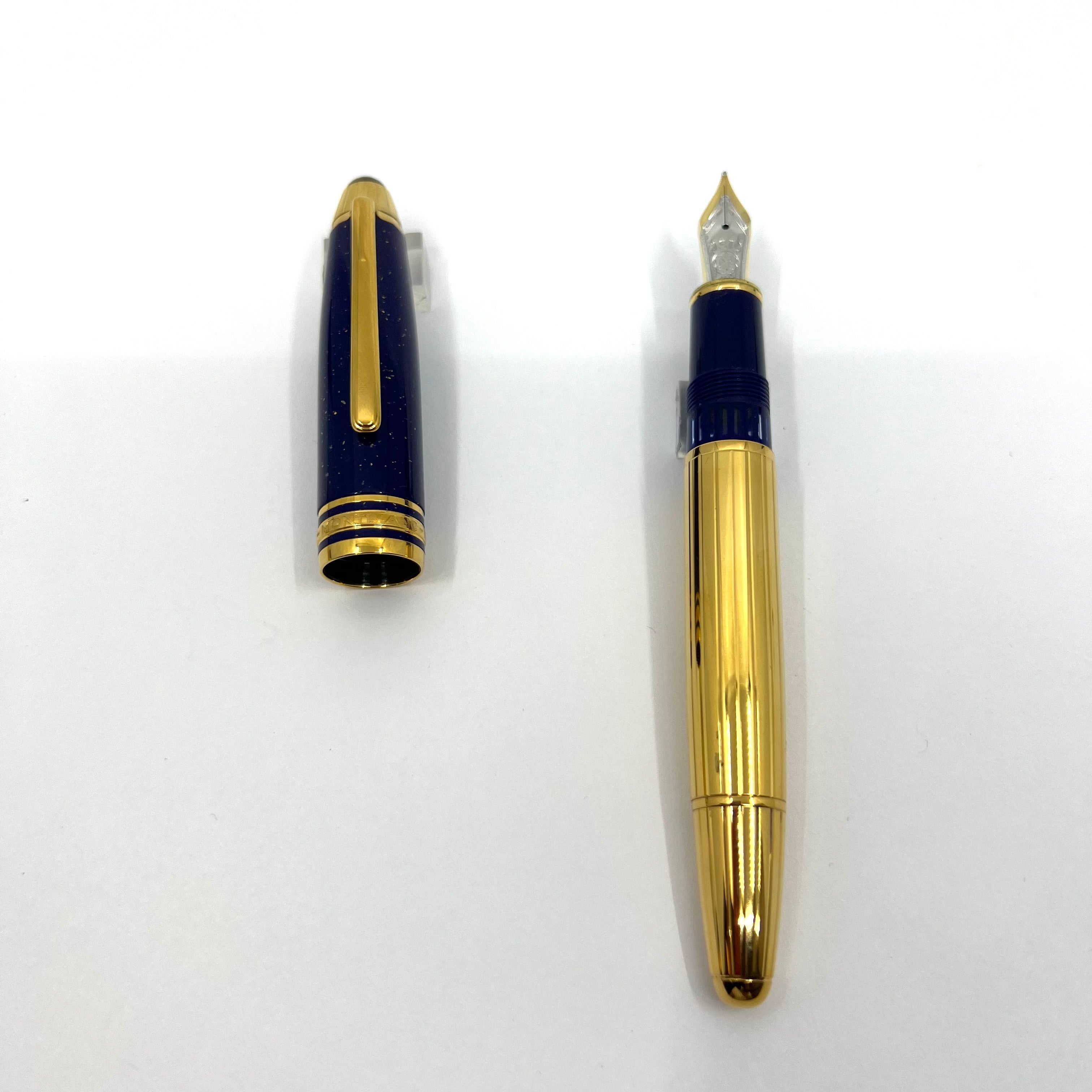 金星 GOLD STAR 万年筆 18K 750 ニワトリ ゴールド ブルー Montblanc Ramses Special Edition LeGrand Fountain Pen-Medium 18kt