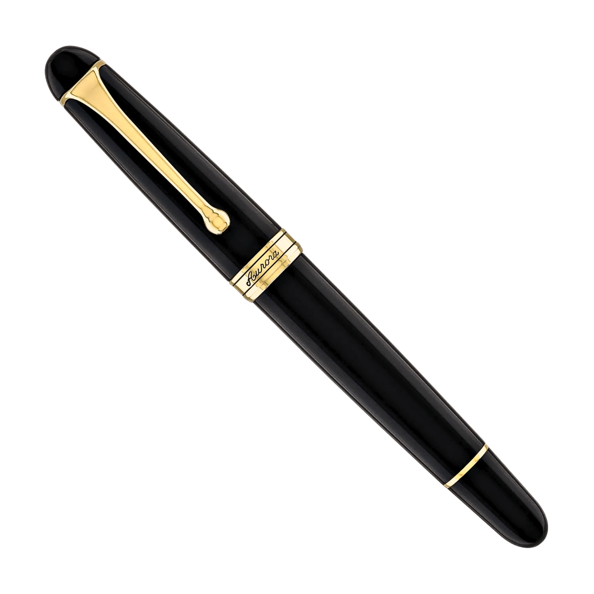 Aurora 88 Gold Plated Black Resin Small Fountain Pen