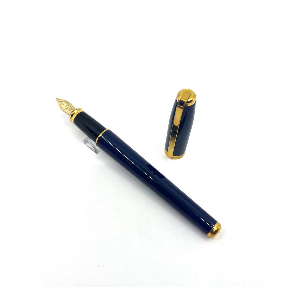 S.T. DuPont Blue Fidelio Lacquered Fountain Pen -  Stub 14kt Gold Nib