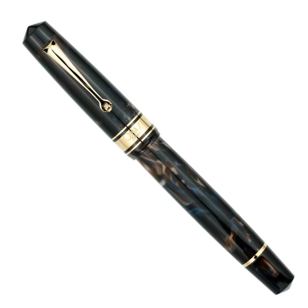 Omas Ogiva in Blu w/ Gold Trim Rollerball Pen