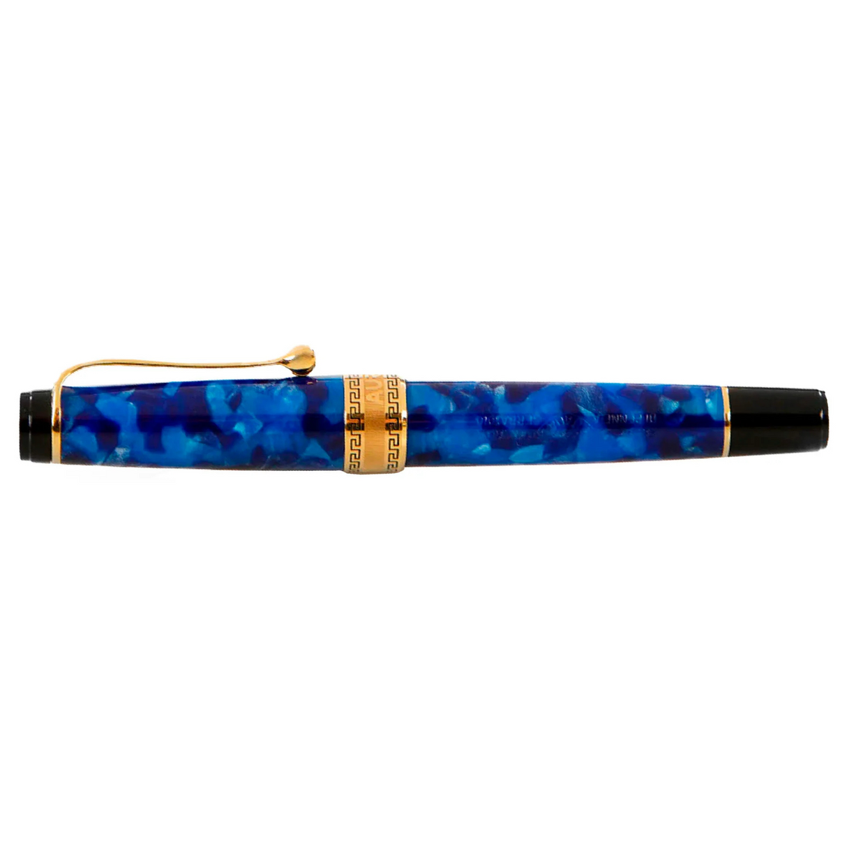 Aurora Optima Auroloide Blue Gold Fountain Pen