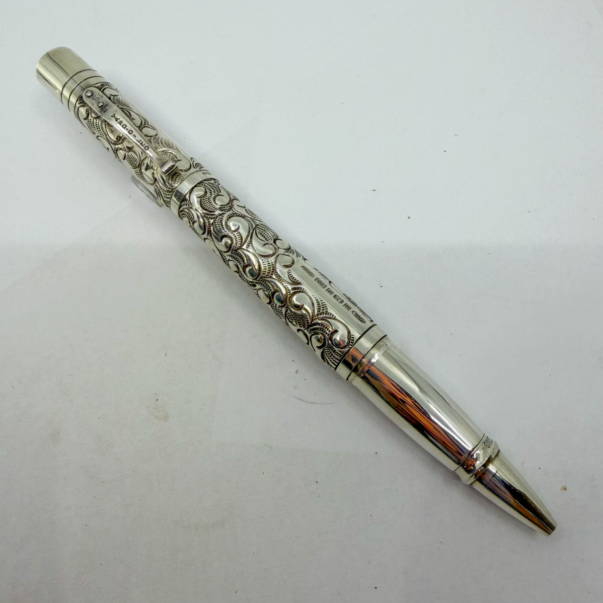 Yard-O-Led Beautifully Engraved Sterling Silver Victorian Grand Rollerball